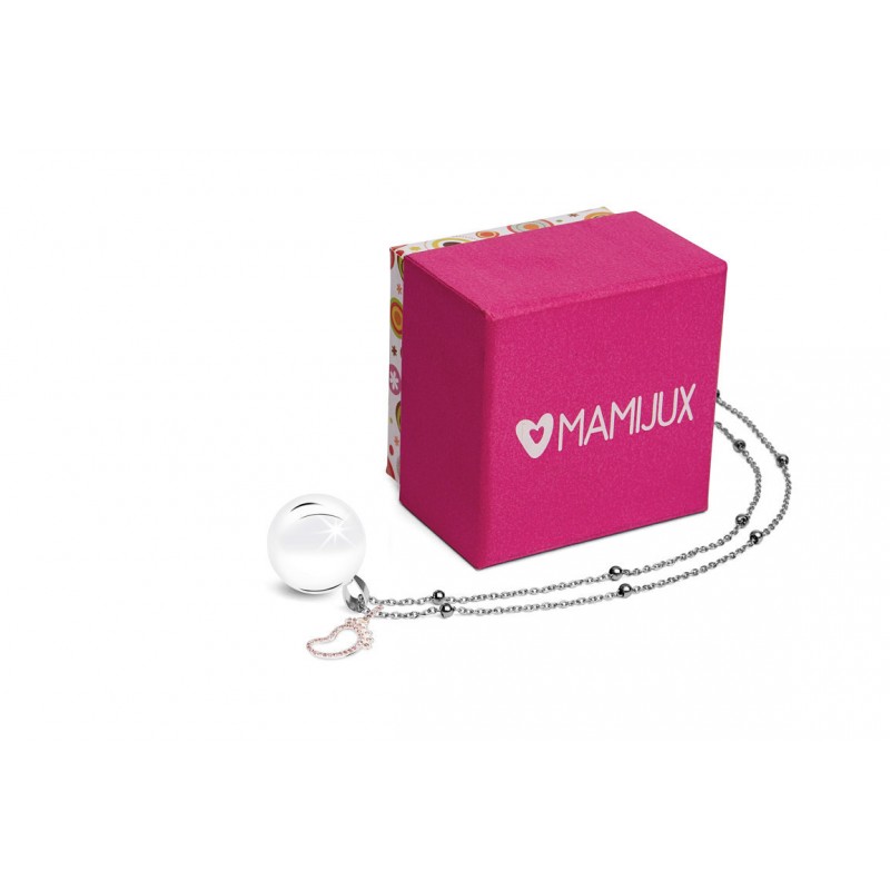 MAMIJUX Collana Cuore Con Piedini E Cristalli – Girocollo In Acciaio – Regalo Per Mamma, Zia, Nonna - 2